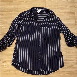 Striped Express slim button up